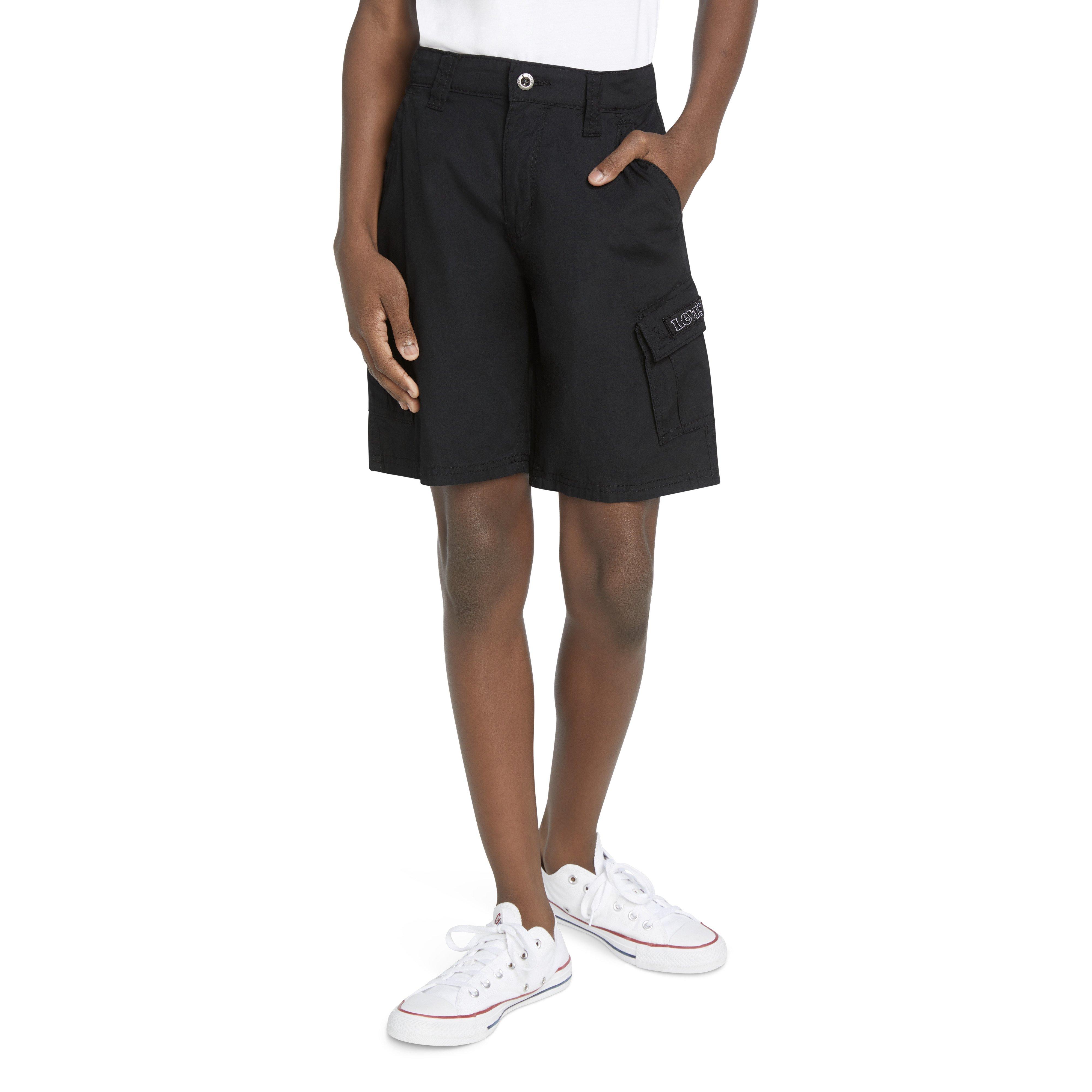 Levi's Red Tab Relaxed Big Boys' Black Cargo Shorts - BLACK